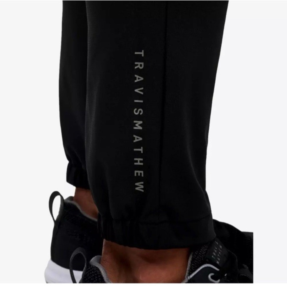 NEW Travis Mathew Open To Close Jogger Men's 42 Black Stretch Golf OTC Pant